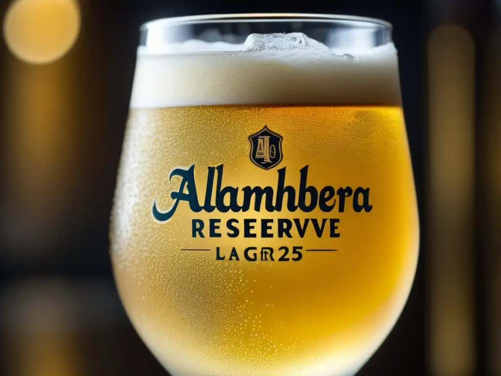 Cerveza Alhambra Reserva 1925: Frescura mediterránea Lager de Alhambra Reserva 1925, refrescante y sofisticada