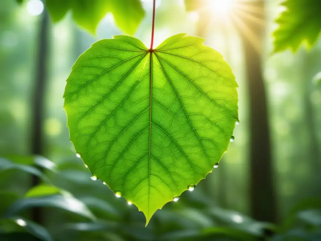 Bosque verde con luz solar, resalta belleza de la naturaleza y causa ambiental