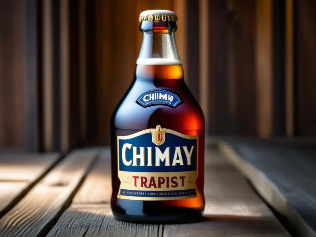 Botella Chimay Trappist: detalles elegantes y sofisticados