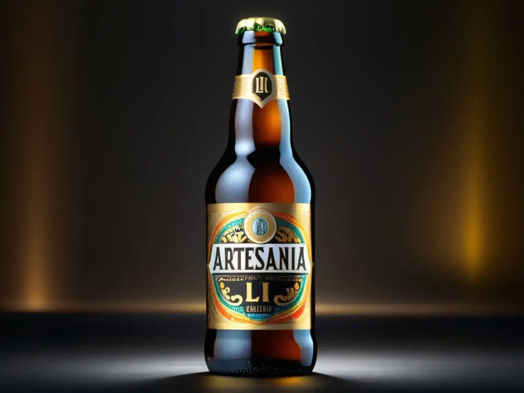 Botella de cerveza artesanal 