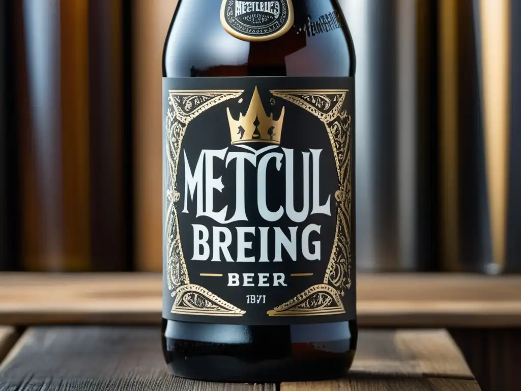 Botella de cerveza Stone Brewing: diseño de etiqueta intrincado, calidad refrescante y reconocimiento nacional e internacional