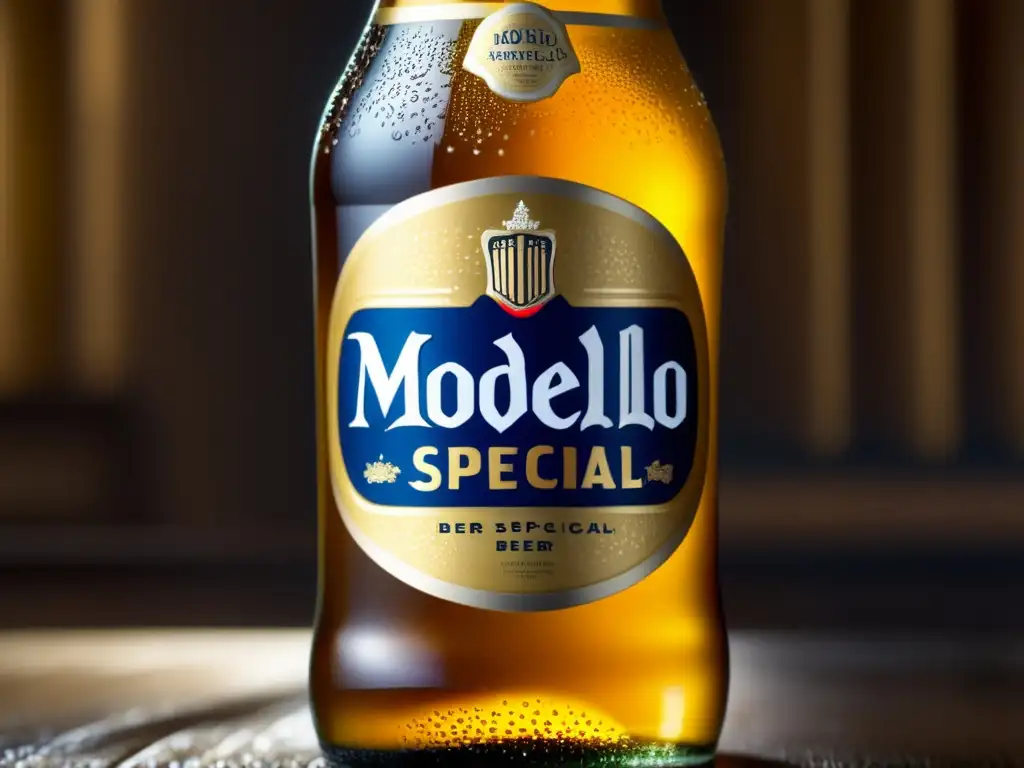 Botella de cerveza Modelo Especial, elegante y refrescante