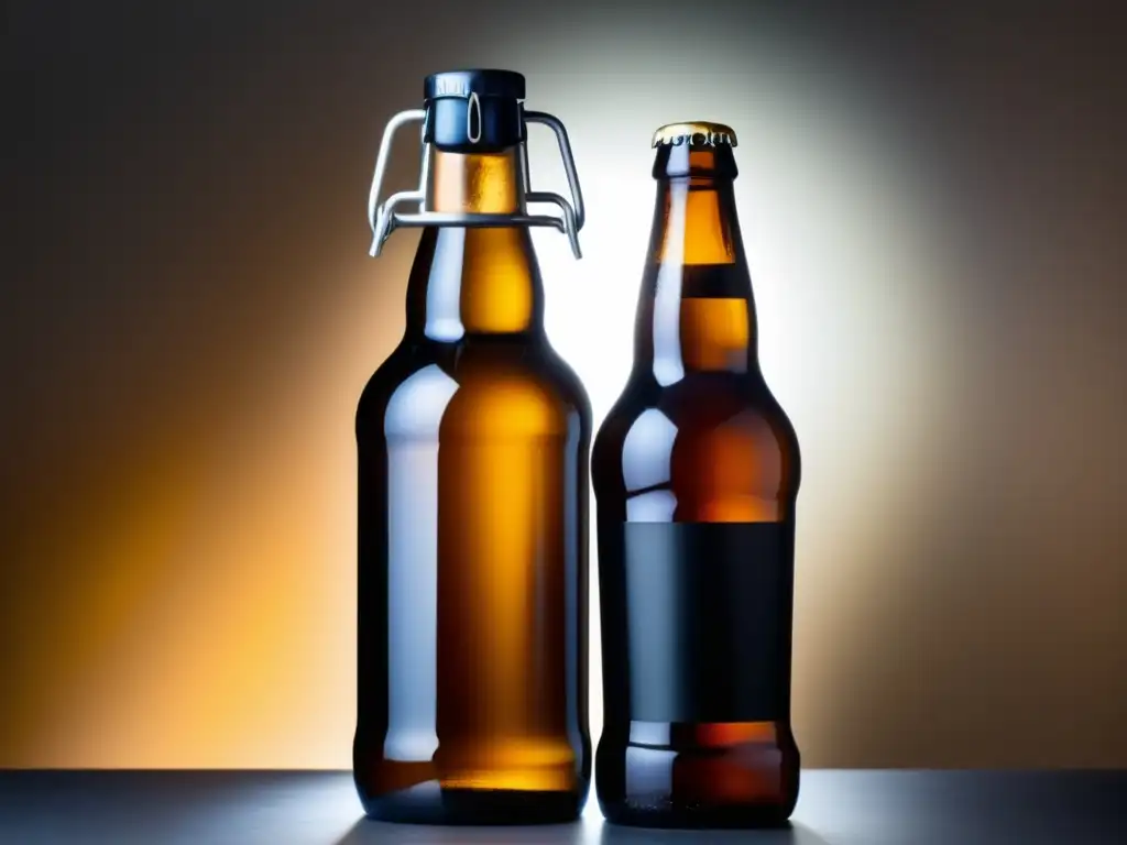 Botellas de bomber y growler, claras y elegantes con distintas capacidades