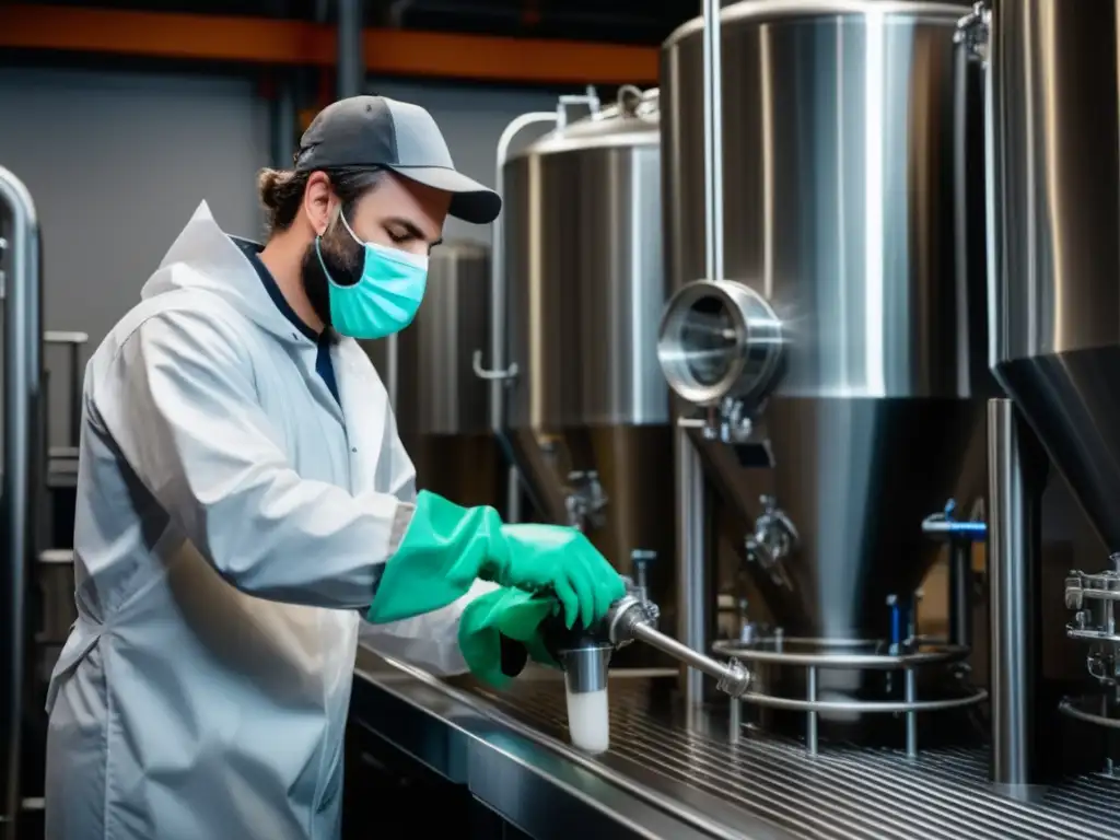 Preparación profesional y meticulosa para el embotellado de cerveza