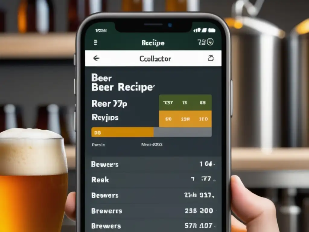 App para cerveceros: Calculadora de recetas de cerveza con diseño profesional y detallado