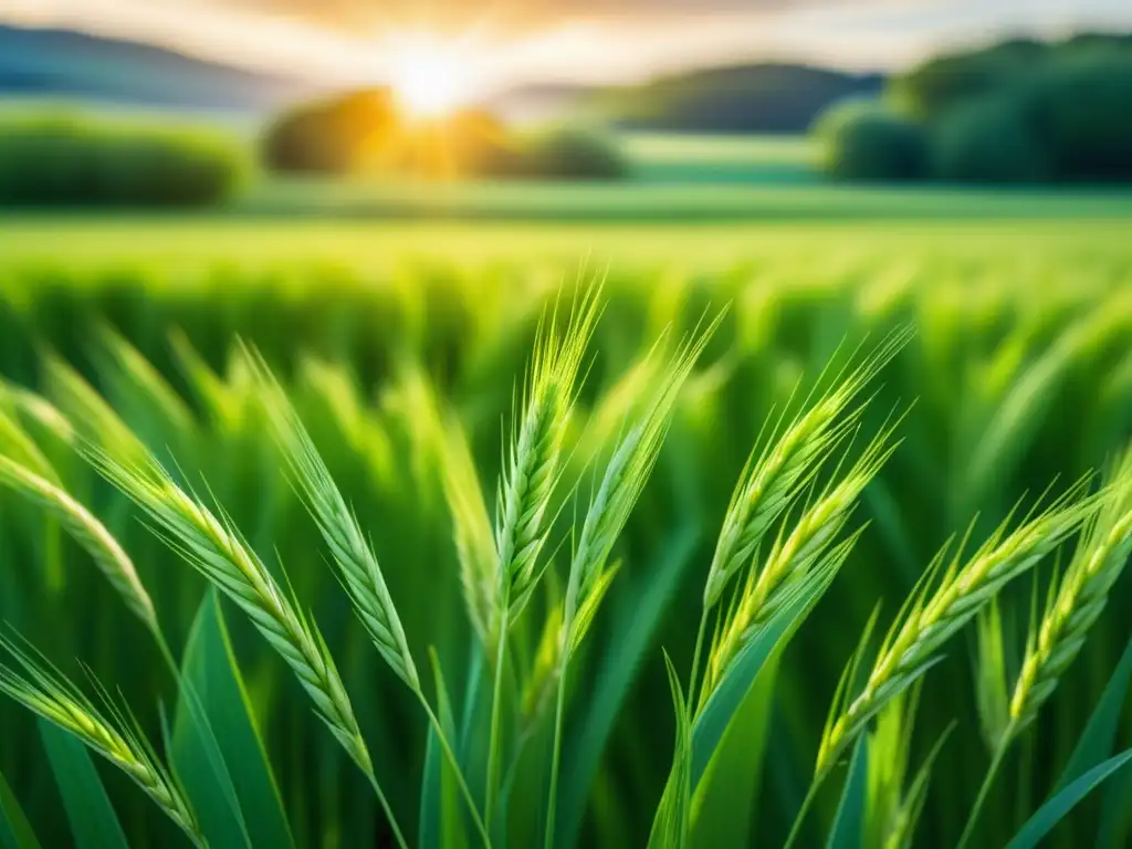 Campo de cebada verde exuberante - Eventos benéficos - Agricultura sostenible y cerveza artesanal