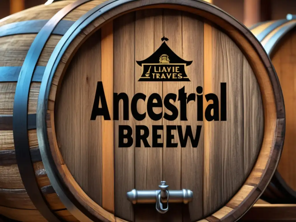 Descubre el legado: Barril antiguo de madera para fermentación de cerveza en Cervecería Ancestral Brew