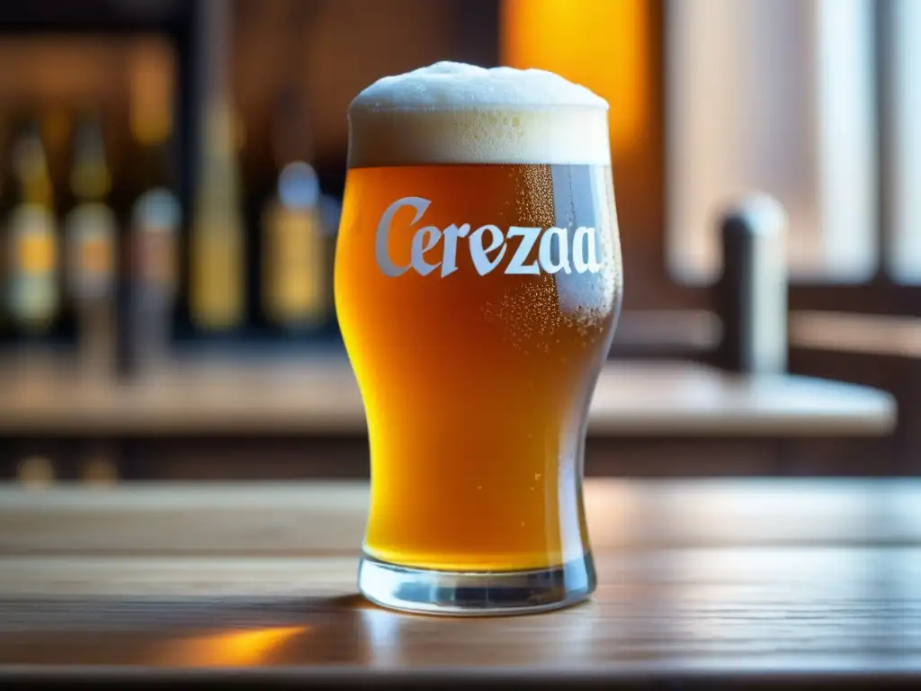 Cerveza ácida en vaso con detalles frescos y artesanales - Cervezas Ácidas y Maridaje