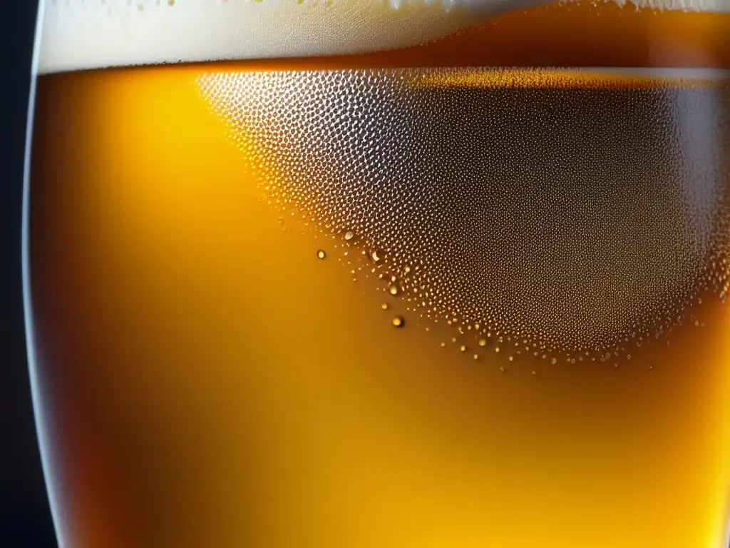 Cerveza en closeup con textura y burbujas: aumento de sabores y aromas, mejora de textura y cuerpo, exploración de ingredientes - adjuntos cerveza