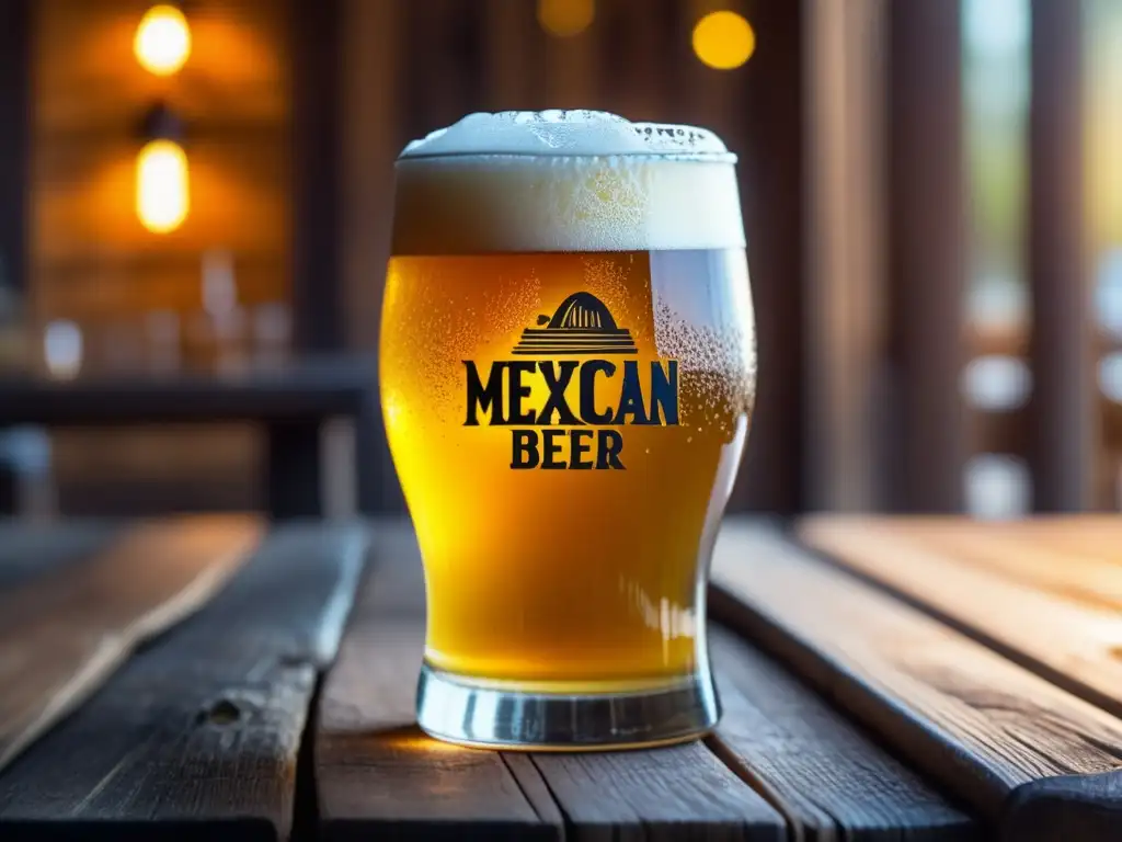 Cerveza artesanal mexicana en vaso de cristal, refrescante y con espuma cremosa - documental cerveza México