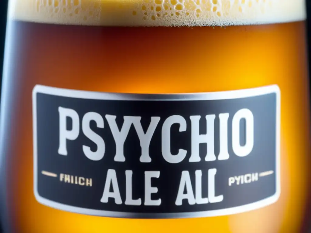 Cerveza Border Psycho Imperial Psycho Ale, intensa y vibrante IPA en vaso -