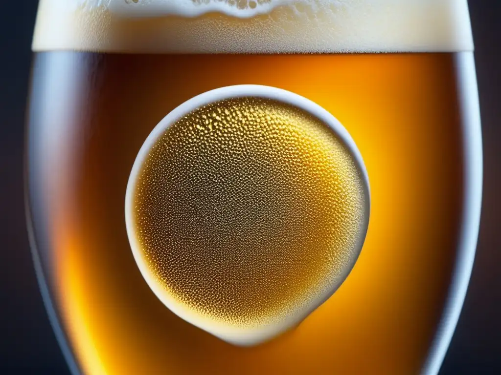 Fotografía de cerveza dorada y espumosa en un vaso, ideal para canales de YouTube de cerveza artesanal