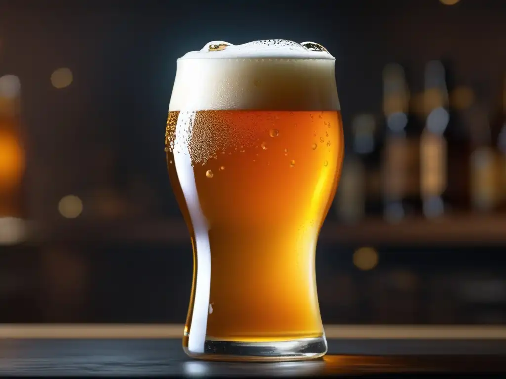 Cerveza Estilo Pale Ale con burbujas y condensación en vaso - temperaturas maceración