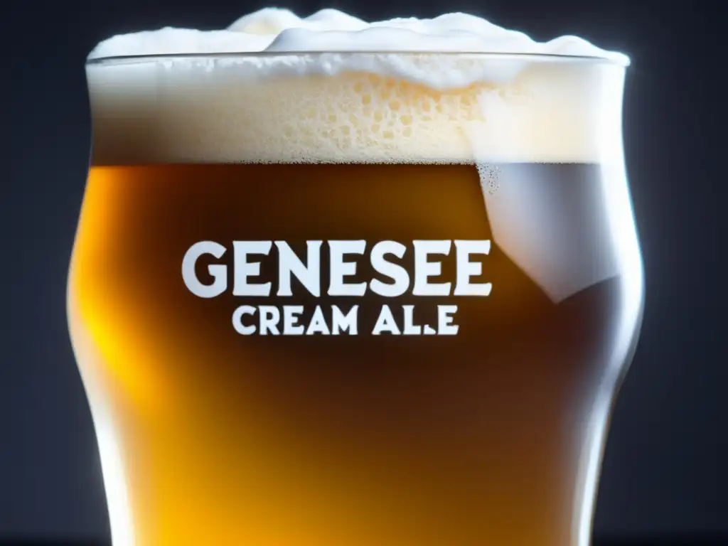 Cerveza Cream Ale dorada con espuma cremosa en vaso transparente