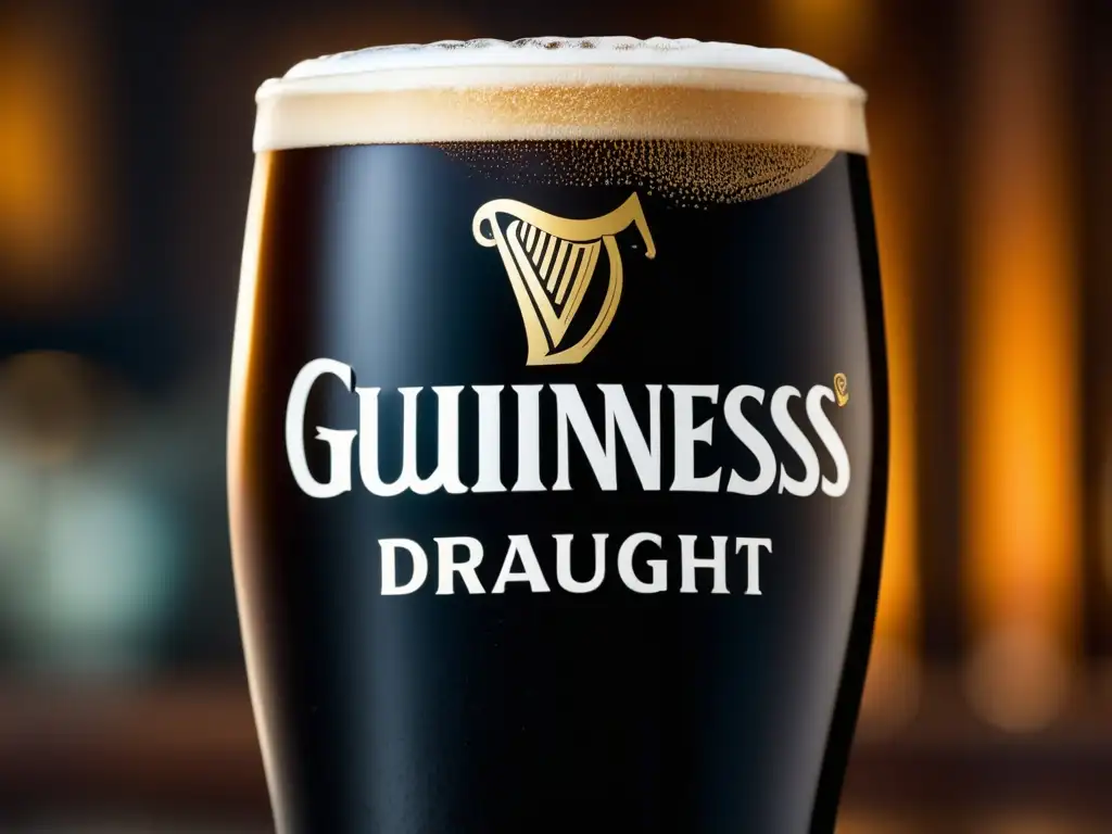 Pinta perfecta de Guinness Draught, textura aterciopelada y espuma cremosa