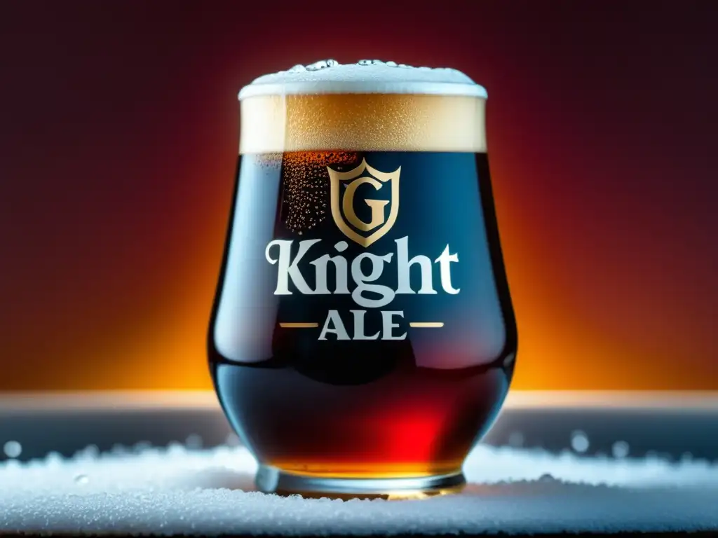 Cerveza Imperial Red Ale: Imagen impresionante 8k ultradetallada captura esencia G'Knight