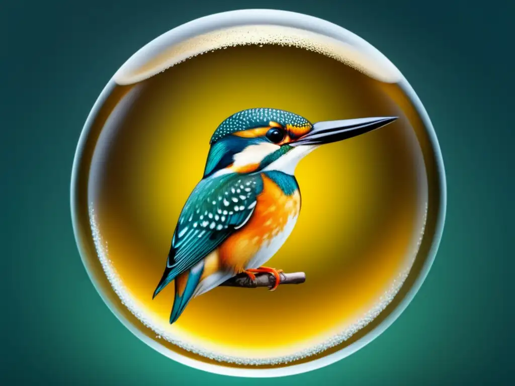 Cerveza Kingfisher dorada en un vaso con burbujas