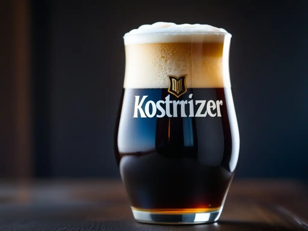 Cerveza Schwarzbier Köstritzer: Intenso color oscuro, espuma cremosa y detalles que realzan su atractivo