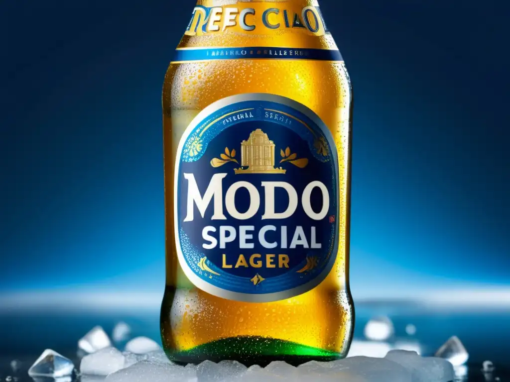 Botella de cerveza Modelo Especial, refrescante y perfecta para disfrutar de una Lager mexicana