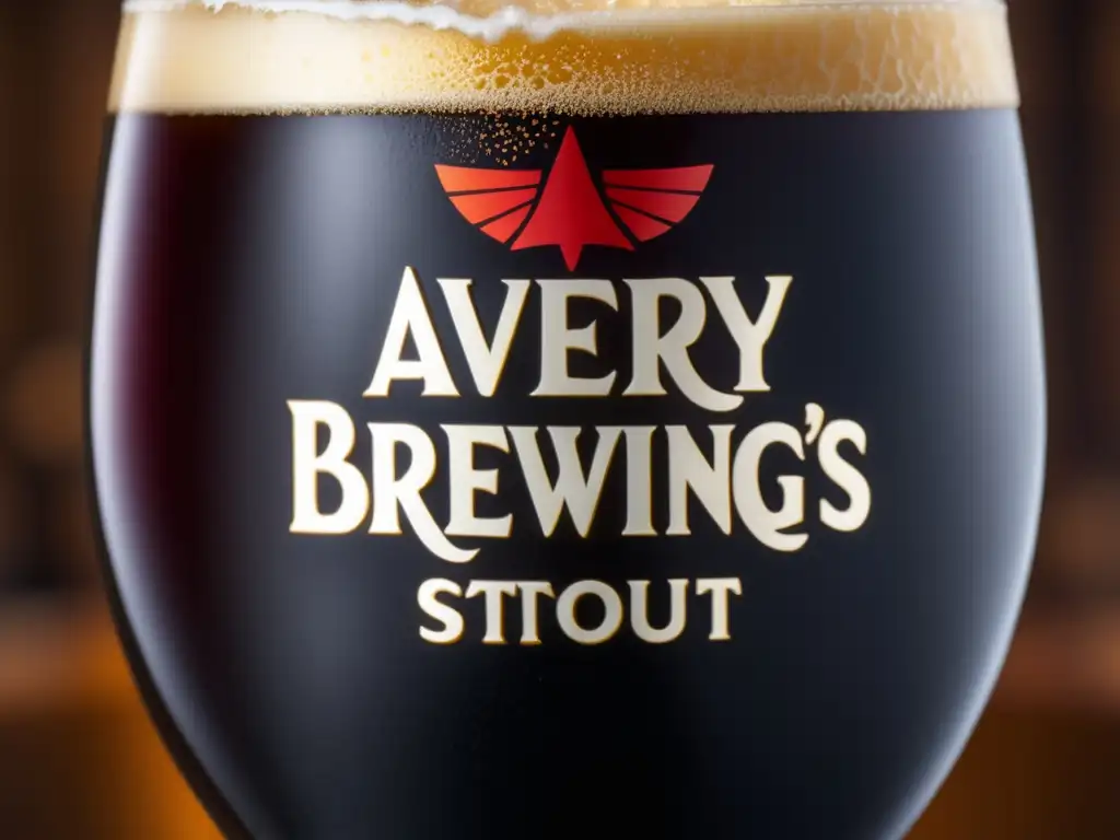 Imagen detallada de una cerveza Barrel-Aged Stout de Avery Brewing