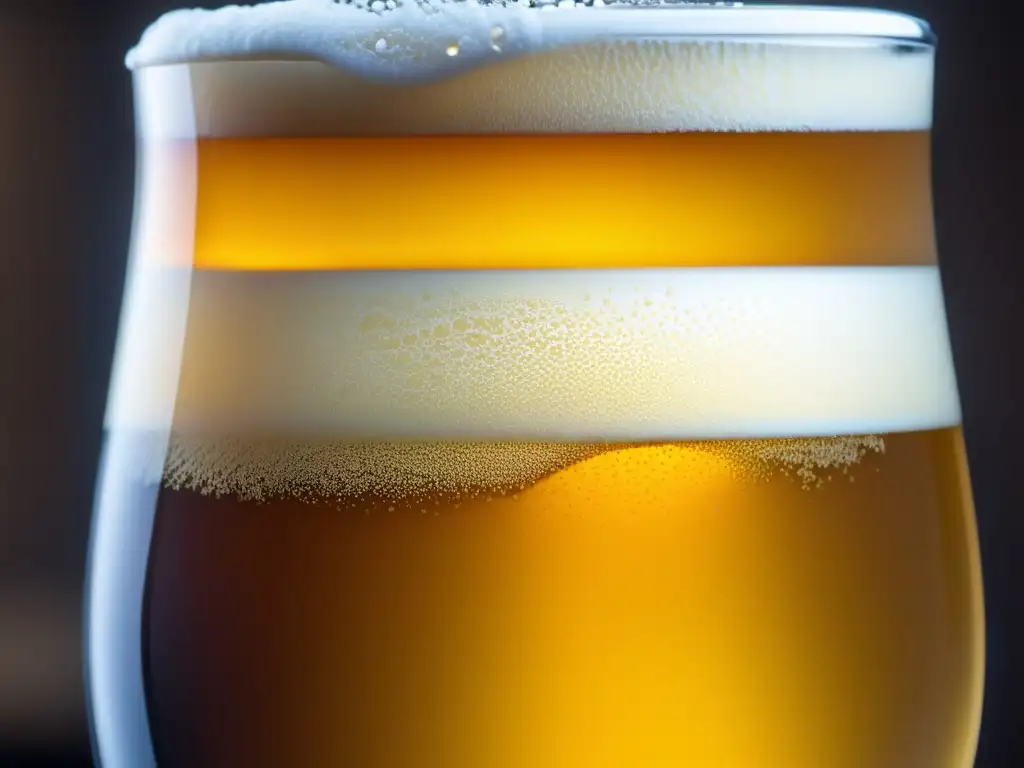 Cerveza Saison vibrante y efervescente en vaso -