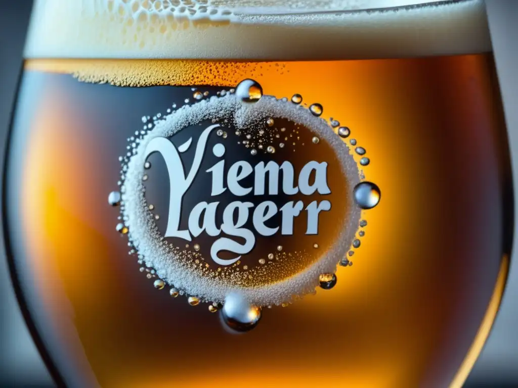 Cerveza Vienna Lager, color ámbar y espuma cremosa