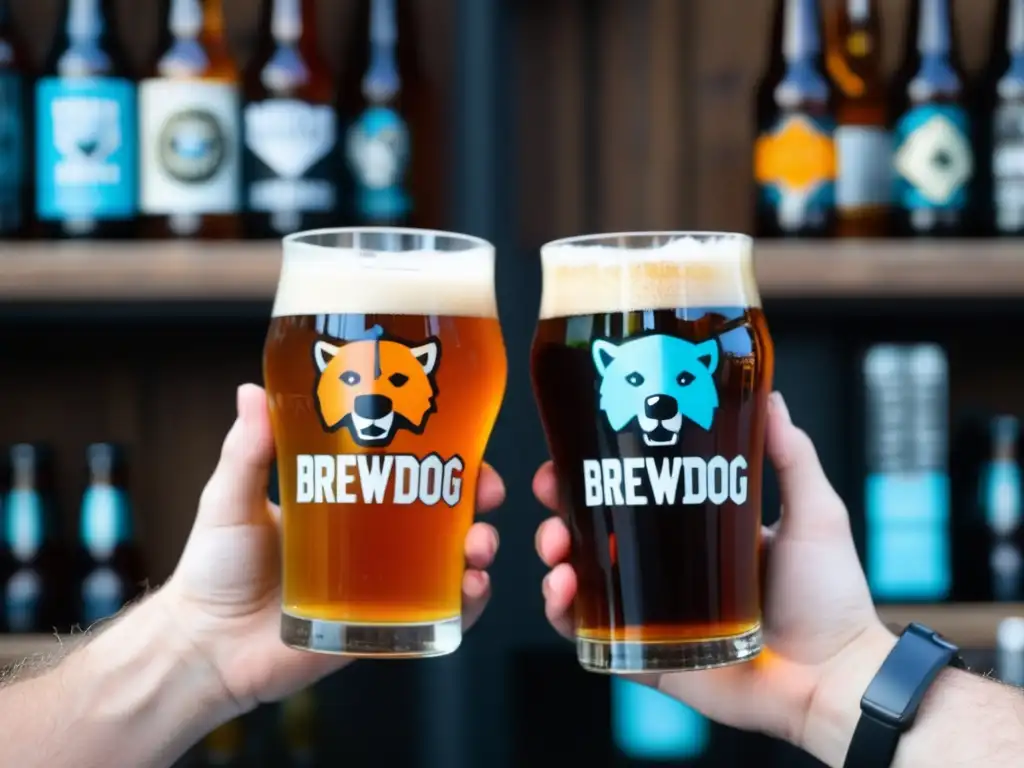 Colaboraciones internacionales entre BrewDog y Mikkeller, cervezas en manos