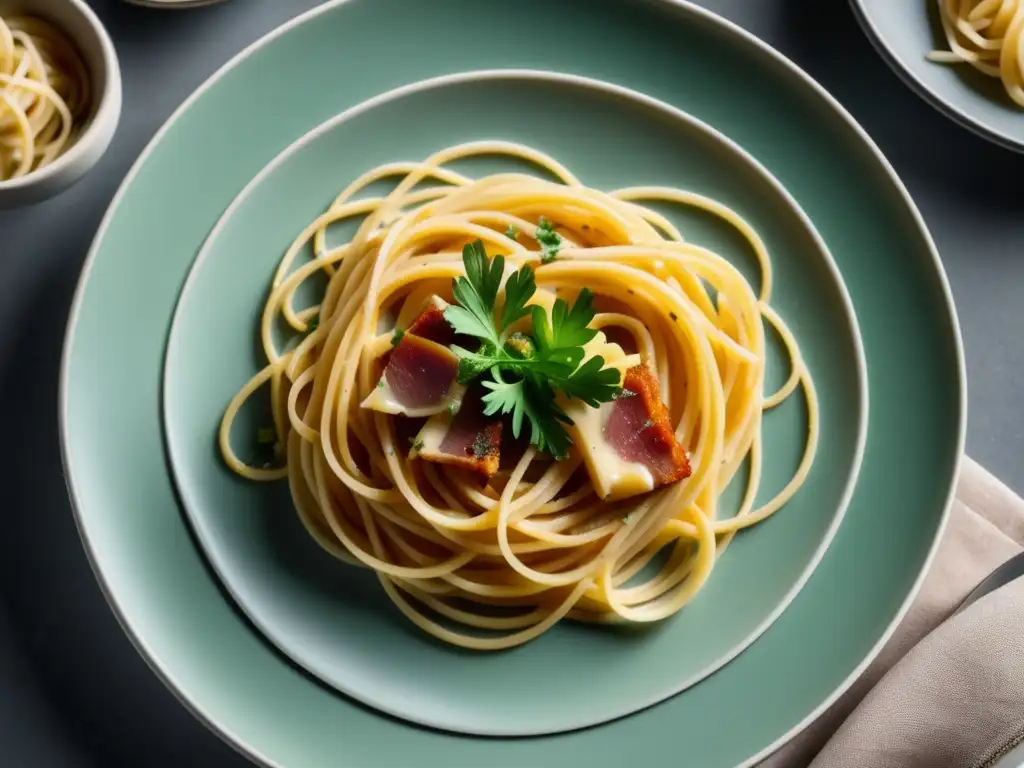 Plato típico de la gastronomía romana: carbonara, saltimbocca, carciofi, supplì, Caprese