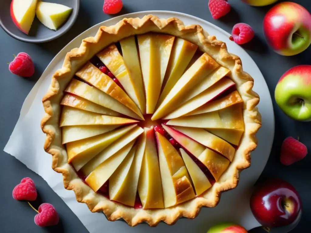 Deliciosa tarta de manzana con base de cerveza de frutas rojas y mantequilla