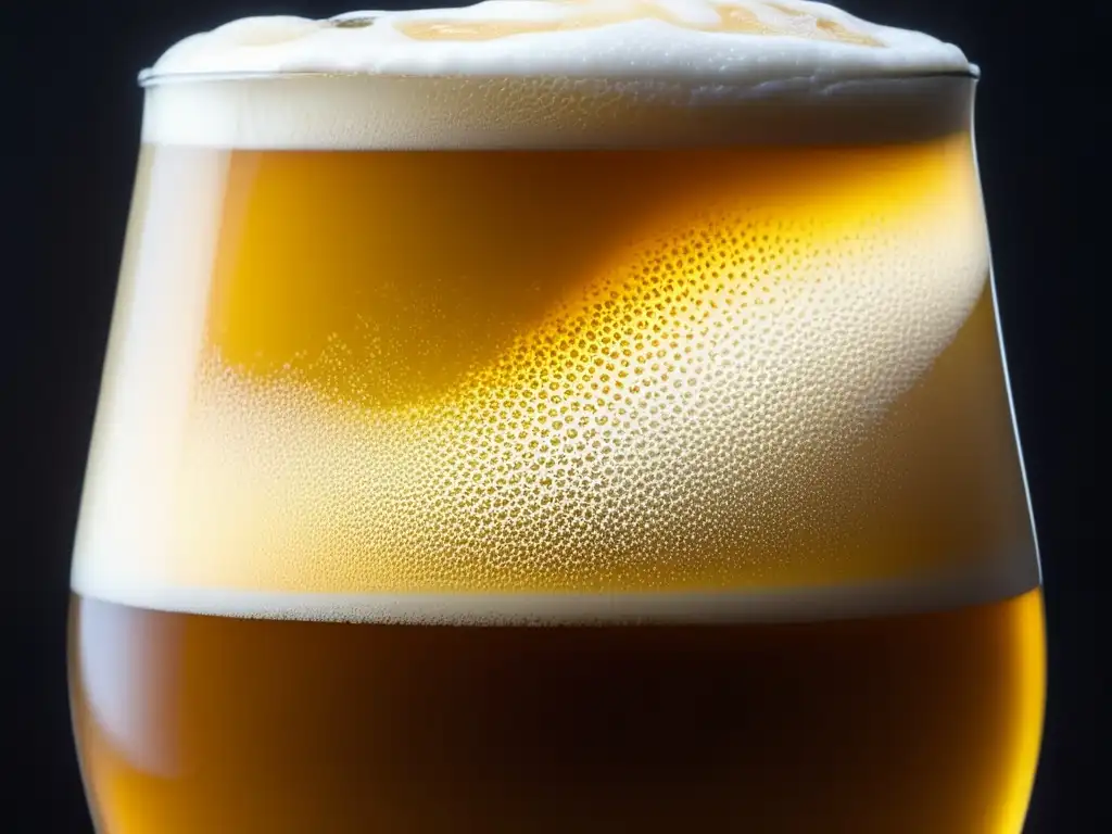 Cerveza artesanal asiática: un vistazo fascinante a una cerveza dorada servida en una copa, con una espuma cremosa y detalles intrincados