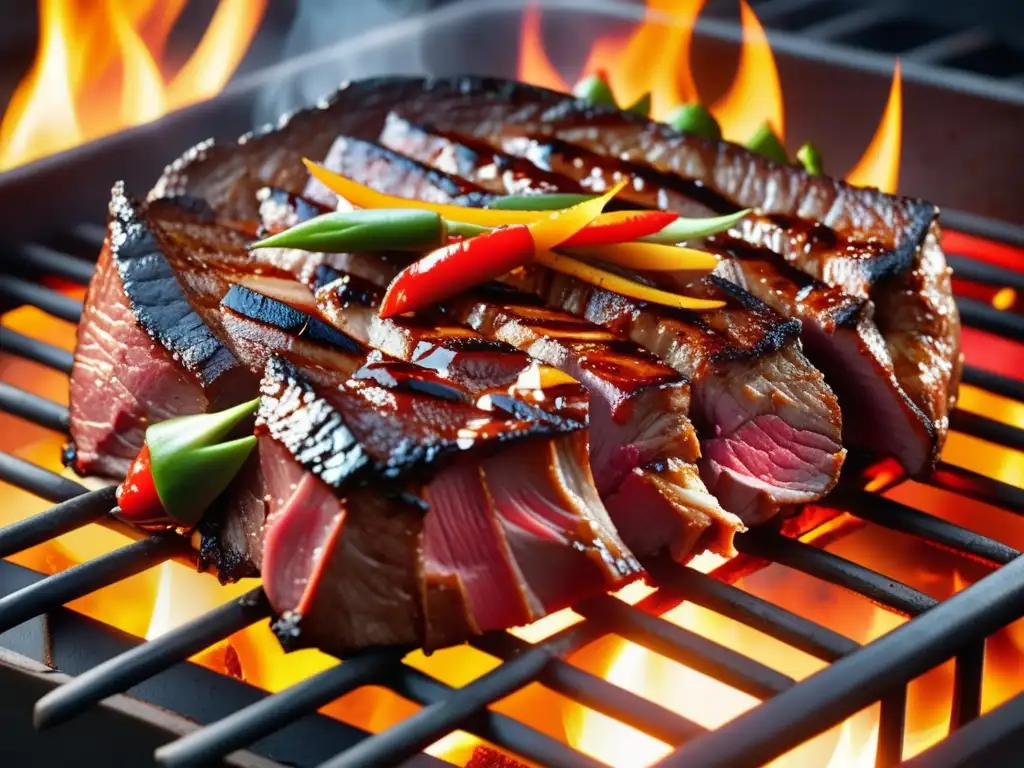 Ale Roja y Carnes a la Parrilla con Detalles Ultradetallados