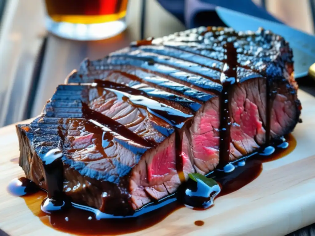 Deliciosa carne a la parrilla con salsa de Ale Roja