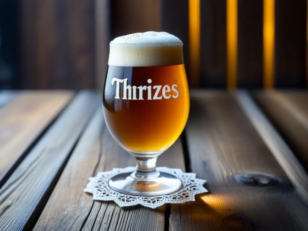 Cerveza de Navidad Brasserie Thiriez con detalles y elegancia