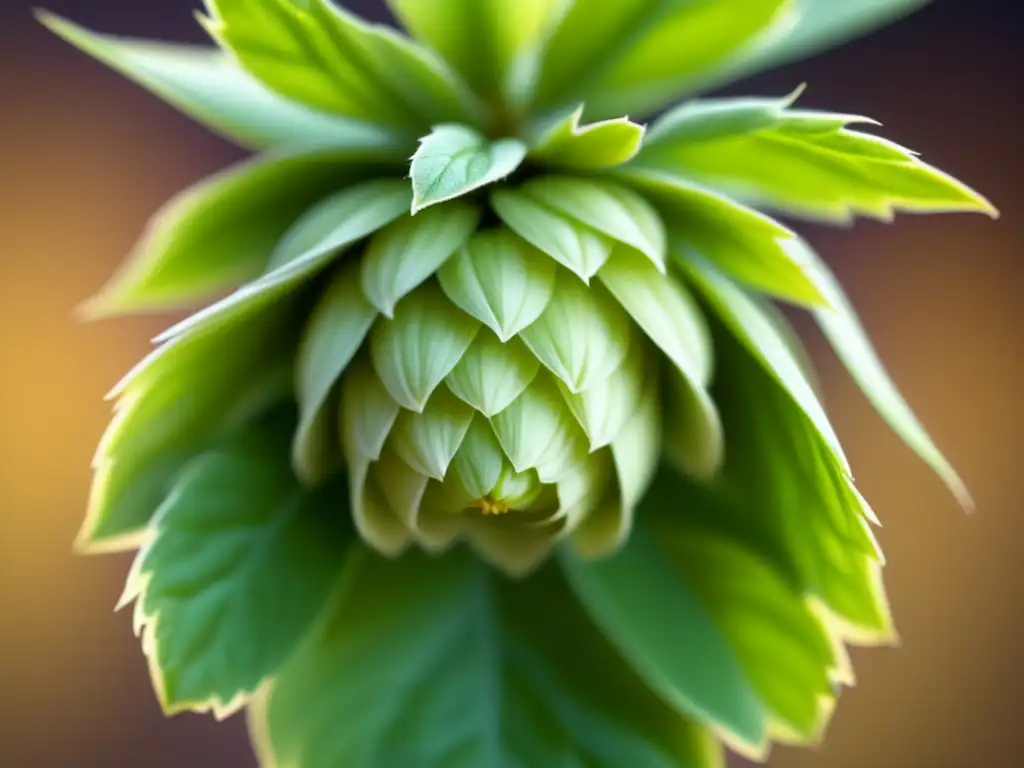 Pasión por el Lúpulo: Imagen 8k de una flor de lúpulo detallada, con colores vibrantes y textura delicada