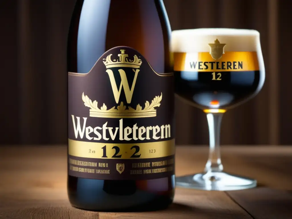 Westvleteren 12: botella de cerveza Trappist con detalles y elegancia