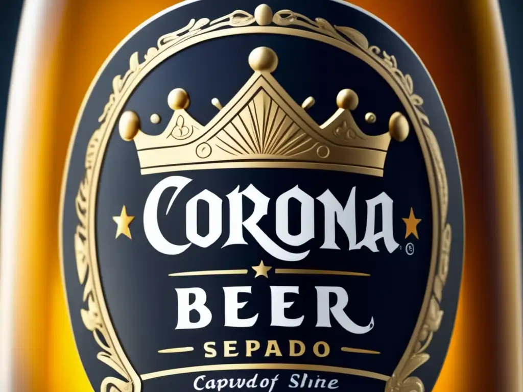 Ultradetalle de tapa y corona de una botella de cerveza sellada, resaltando la importancia de tapas y coronas en la calidad y frescura de la cerveza