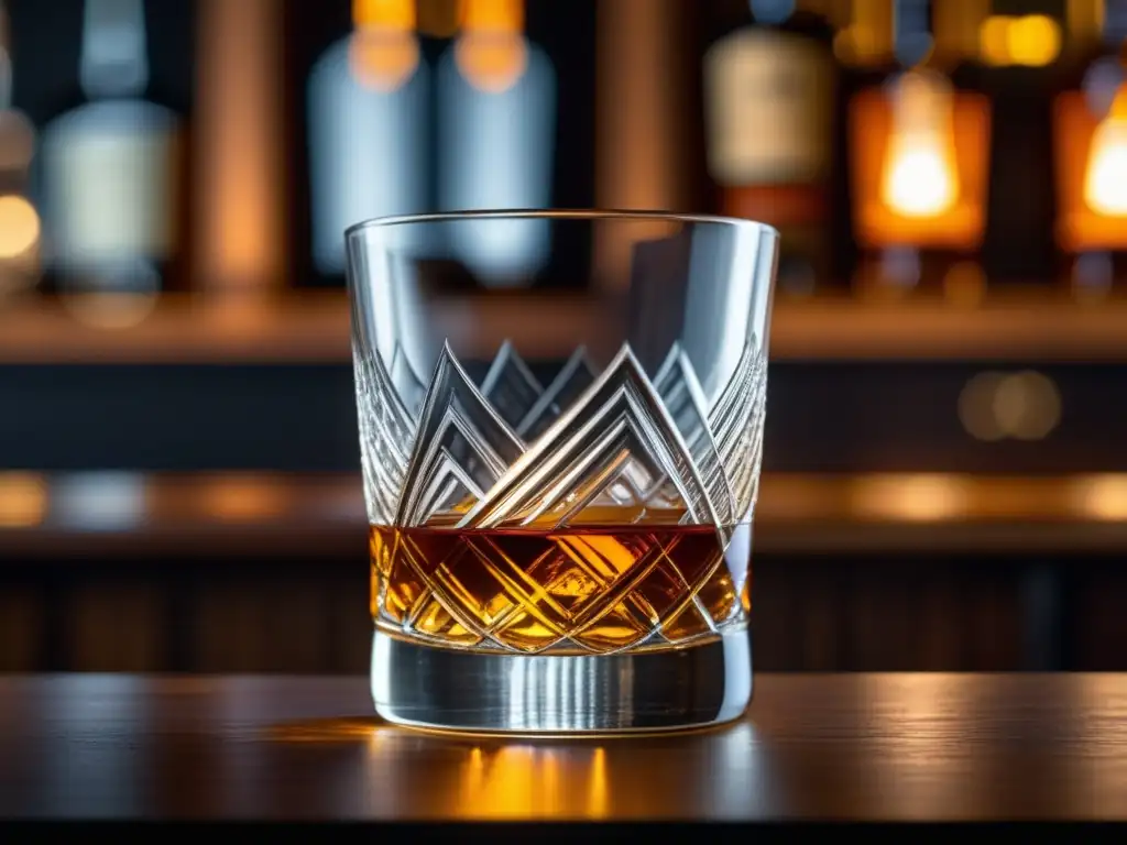 Detalle del vaso de whisky en el bar Boilermaker House - Bares en Melbourne