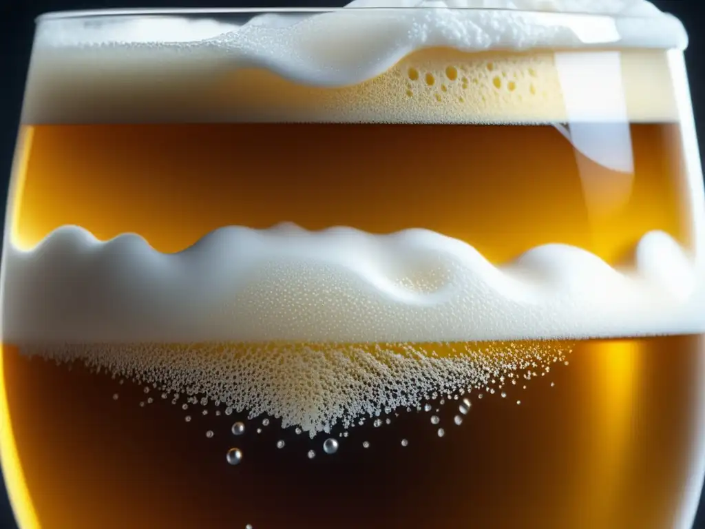 Cerveza artesanal con espuma cremosa y burbujas delicadas - Ciencia y Sabor