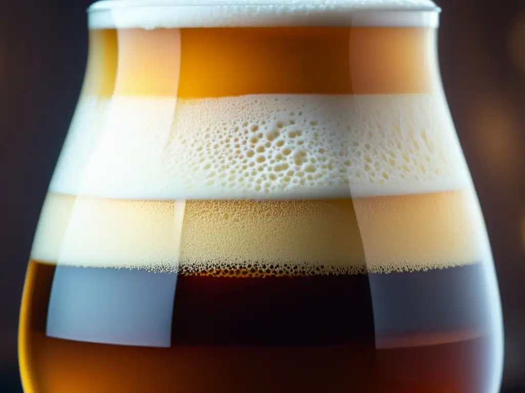 Cerveza artesanal con espuma cremosa y detalles de malteo - Innovaciones en Malteo