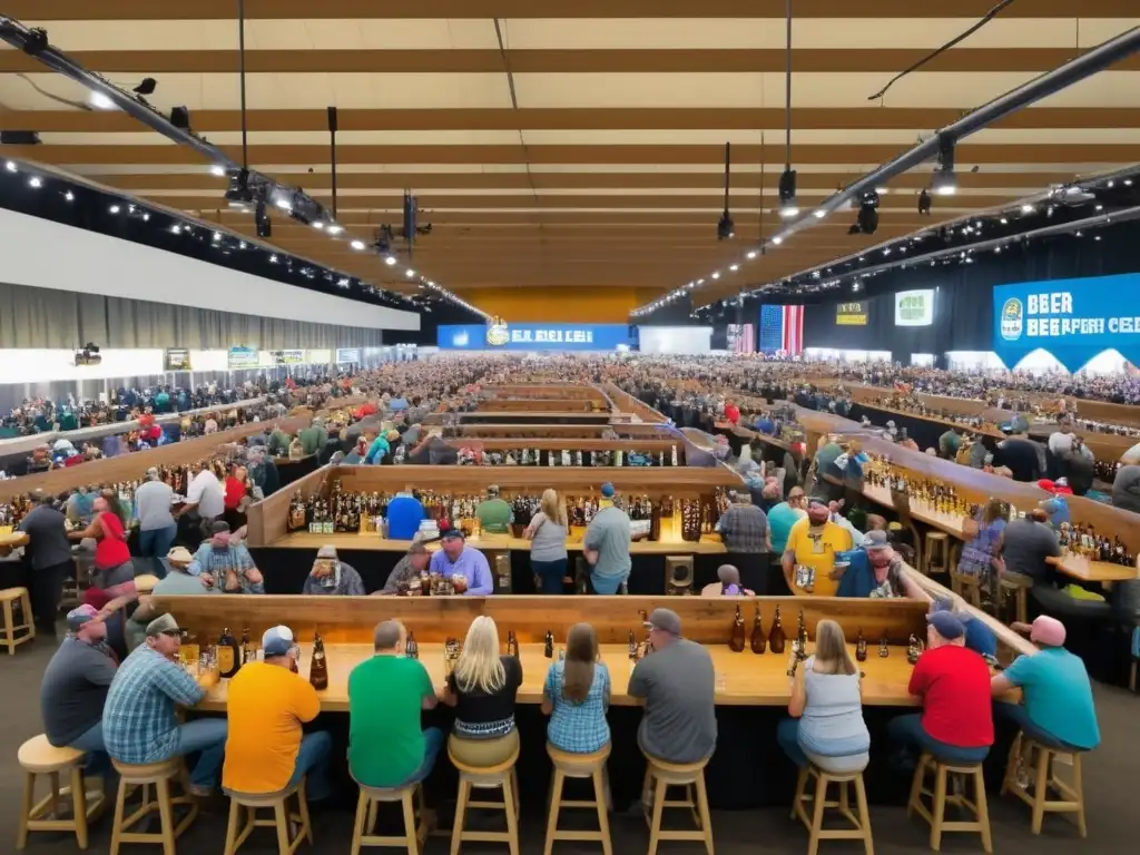 Grupo de entusiastas de la cerveza en el Festival de la Cerveza Great American en Denver -