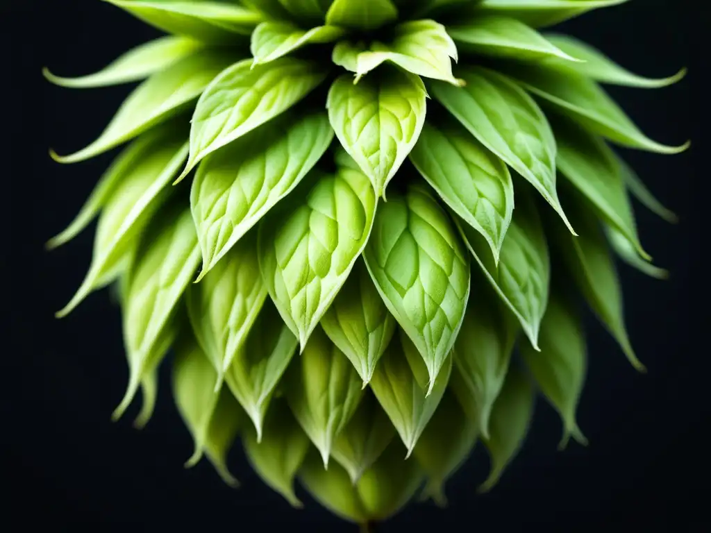 Tendencias Lúpulo: Detalle sorprendente de una flor de lúpulo en macrofotografía