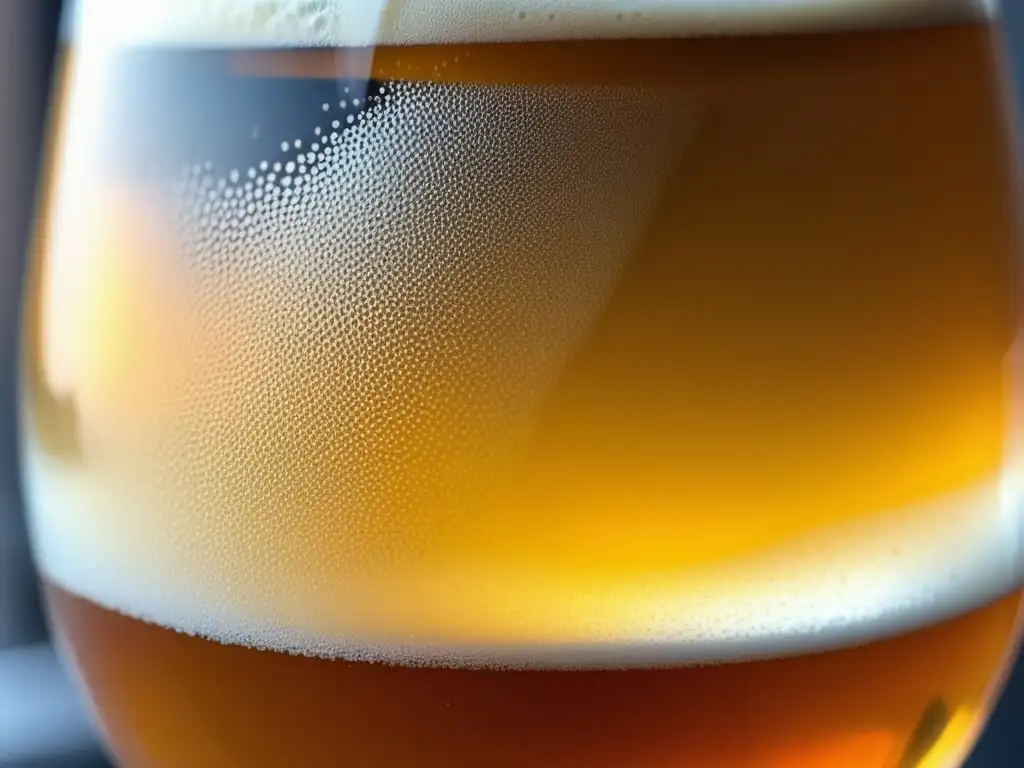 Evolución de las IPAs: cerveza ámbar con burbujas y espuma cremosa