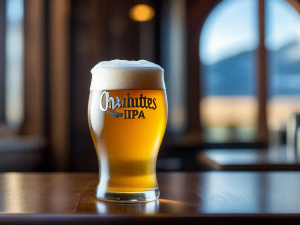 Cerveza White IPA de Deschutes con detalle ultradetallado -