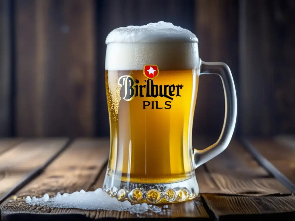 Cerveza Bitburger Premium Pilsner con plato de comida alemana -