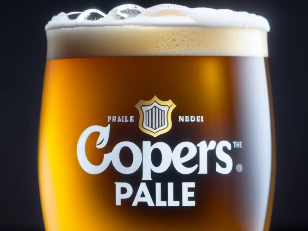 Cerveza Coopers Pale Ale dorada y espumosa, en vaso elegante