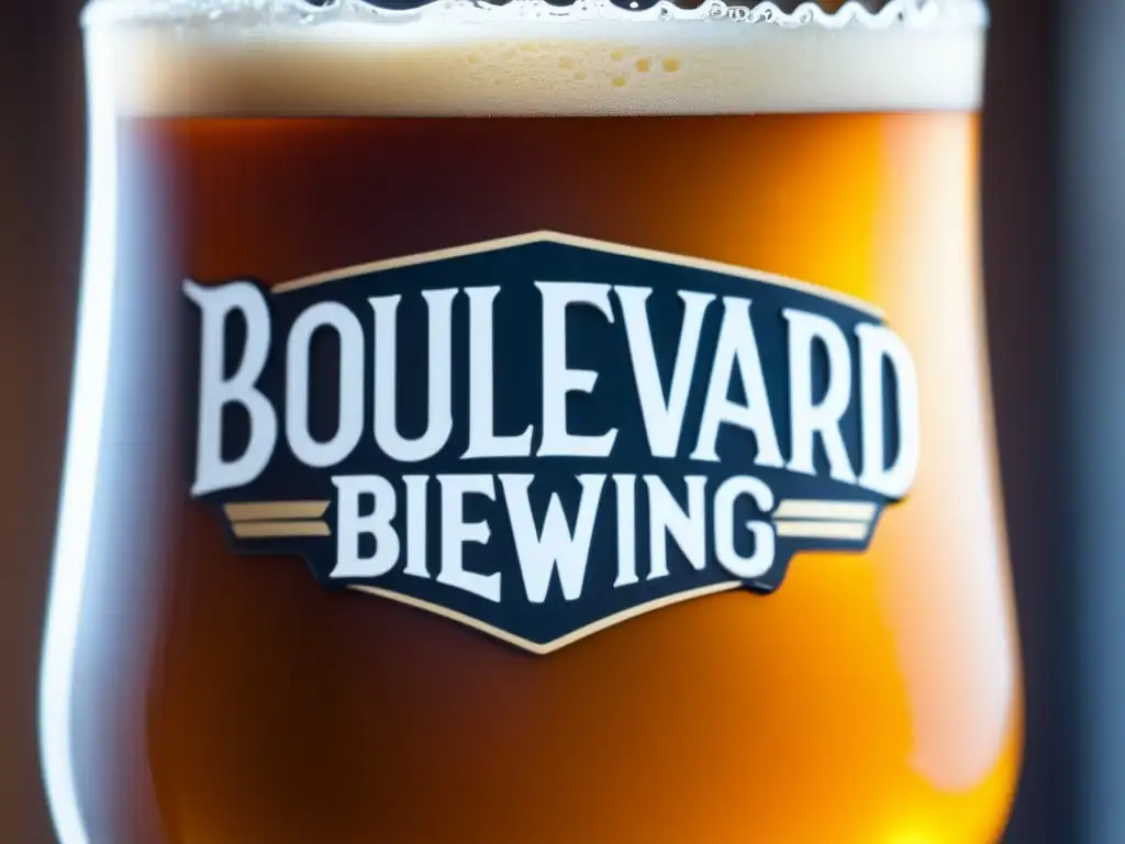 Cerveza artesanal de Boulevard Brewing Company, espuma abundante y color ámbar