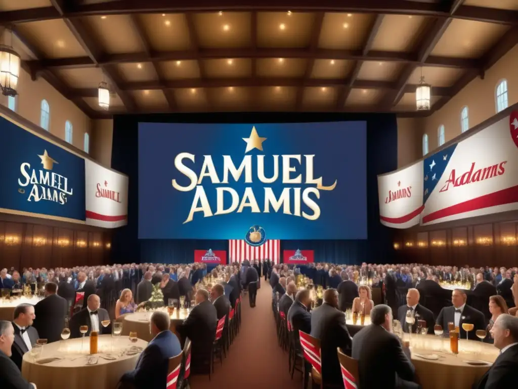 'Reconocimientos en la gran sala con Samuel Adams como la cervecería del año'