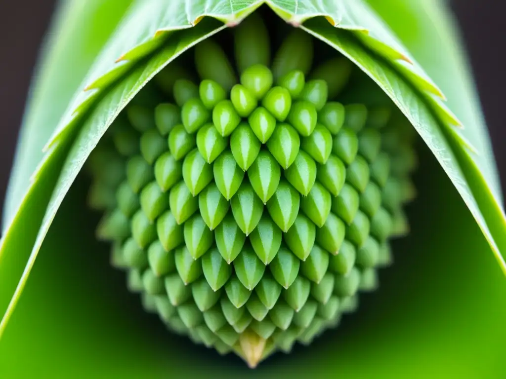 Lúpulo: cono perfectamente simétrico, verde vibrante, textura aterciopelada, resinas doradas