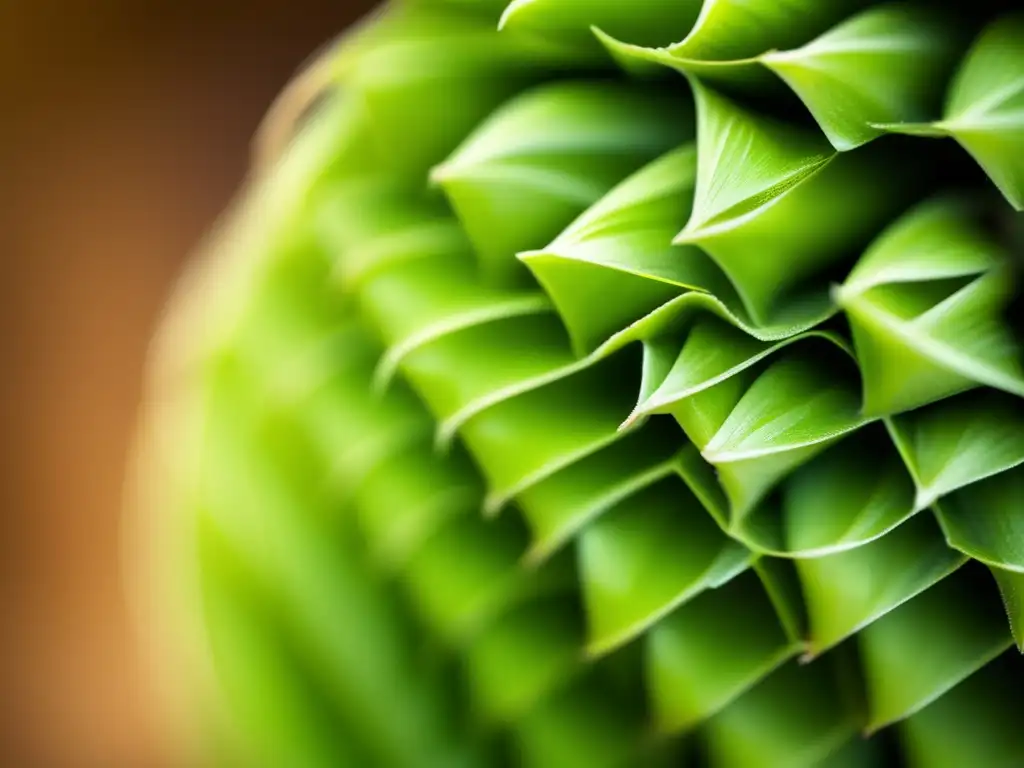 Pasión por el Lúpulo: Detalle exquisito de un cono de lúpulo en macro, resalta su estructura y belleza