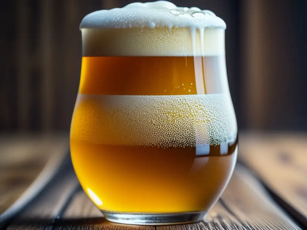 Cerveza dorada con espuma cremosa - Diccionarios Cerveceros